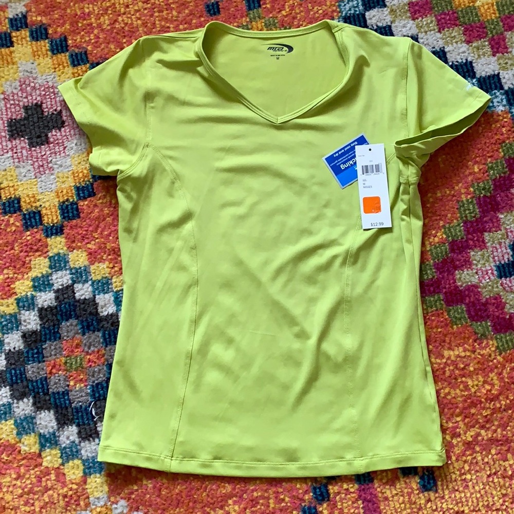 MTA Sport Tee. NWT. Lime Green. MEDIUM